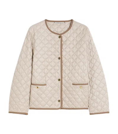 Max Mara Quilted Bello Jacket In Neutral