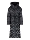 Max Mara Quilted Belted Coat In Black