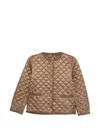 Max Mara Quilted Button Coat In Brown