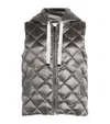 Max Mara Water-repellent Padded Gilet In Gray