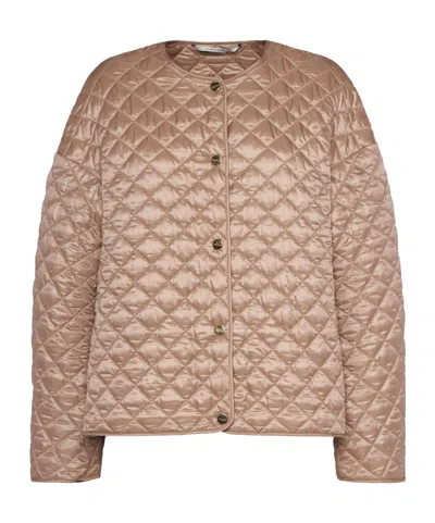 Max Mara Luci Quilted Puffer Jacket In Camel