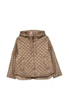 Max Mara Quilted Water-repellent Canvas Padded Jacket In Brown