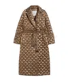 Max Mara Quilted Down Jacket In Brown