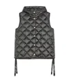 Max Mara Tregic Waterproof Quilted Down Vest In Black