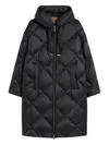 Max Mara Down Jacket In Iridescent Water-repellent Fabric In Black