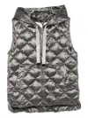 Max Mara Water-repellent Padded Gilet In Gray