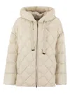 Max Mara Long-sleeved Down Jacket In Neutral