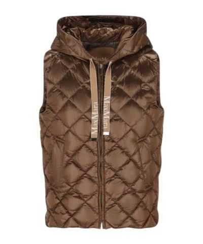 MAX MARA QUILTED HOODED VEST