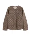 Max Mara Quilted Jacket In Brown