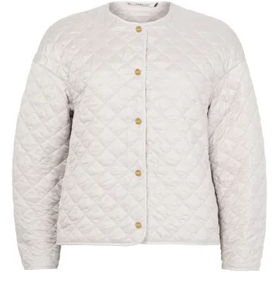 Max Mara Quilted Jacket In Grey