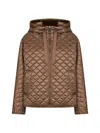 Max Mara Quilted Padded Jacket In Brown