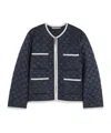 Max Mara Quilted Padded Jacket In Water-repellent Canvas In Blue