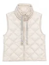 Max Mara Quilted-pattern Gilet In Neutral