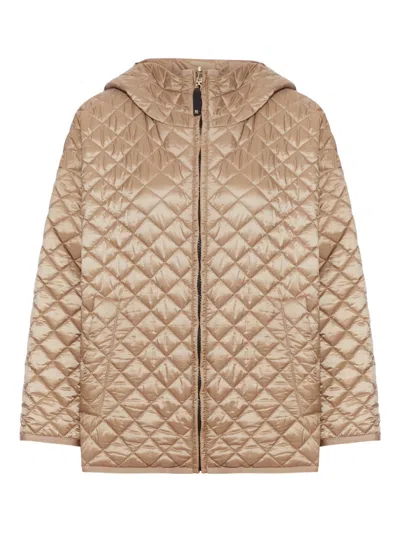 MAX MARA QUILTED-PATTERN HOODED JACKET
