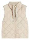 Max Mara Quilted Puffer Jacket In Neutral