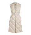 Max Mara Quilted Trefel Longline Gilet In Beige