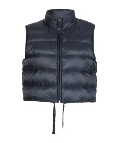 Max Mara Quilted Vest In Blue