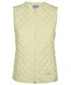 Max Mara Logo-patch Quilted Gilet In Yellow
