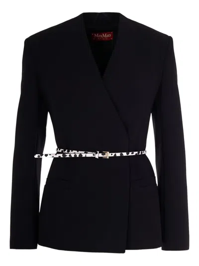 MAX MARA BELTED FITTED JACKET