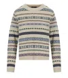 Max Mara Wool And Alpaca Jacquard Jumper In Multi