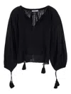 Max Mara Quirite Top In Black