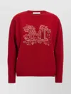 Max Mara Crew Neck Embroidered Floral Sequin Top