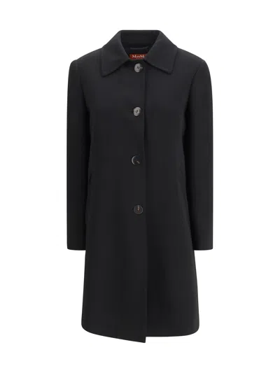 Max Mara Mstracconto Single-breast Coat In Black