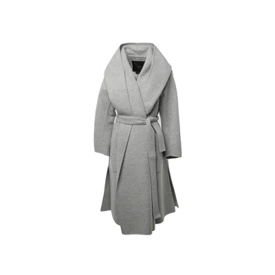 Max Mara Race Long Coat In Gray