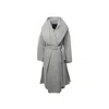Max Mara Race Long Coat In Gray