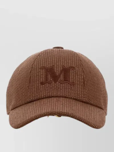 Max Mara Raffia Circense Baseball Cap Curved Brim