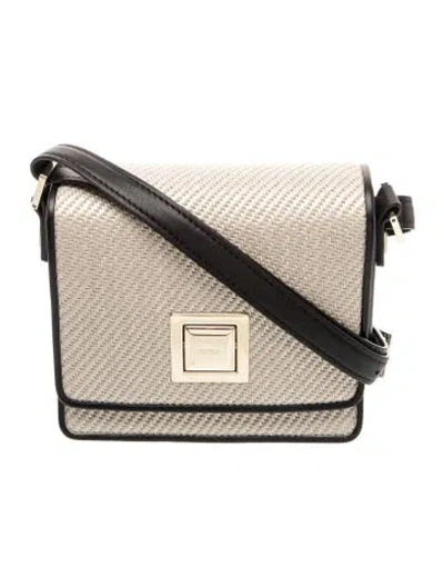 Pre-owned Max Mara Raffia Crossbody Bag In Neutral