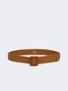 Max Mara Raffia Effect Belt In Brown