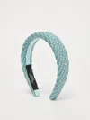 Max Mara Raffia Headband In Oil