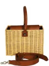 Max Mara Raffia Tote Bag In Neutral