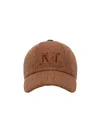 Max Mara Raffia Baseball Cap With Circense Detail In Gray
