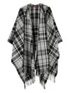 Max Mara Ragazza Check Poncho In 灰色