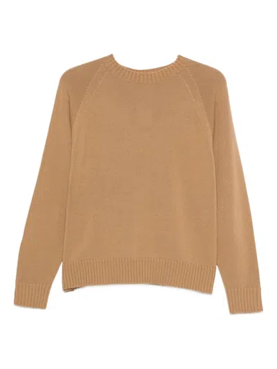 Max Mara Raglan-sleeve Sweater In Brown
