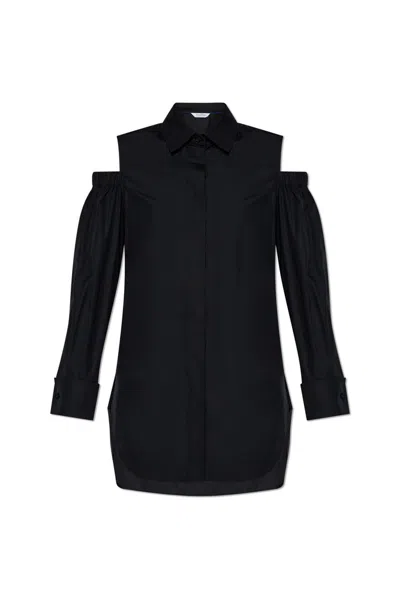 Max Mara Ragni Cut-out Button-up Shirt In Black