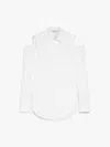Max Mara Cut-out Shoulder White Shirt In White