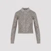 Max Mara Ragno Sequin Embellished Virgin Wool Cardigan In Gray