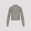 Max Mara Ragno Sequin Embellished Virgin Wool Cardigan In Gray