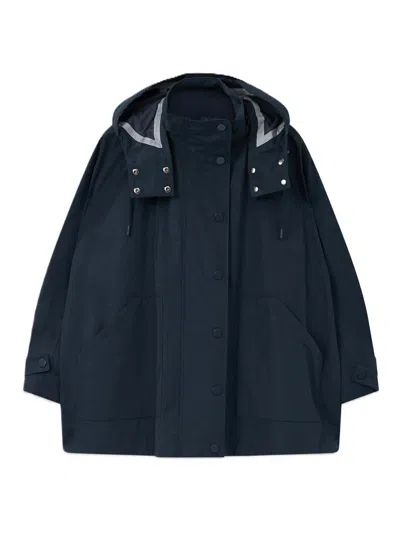 Max Mara Rain Coat In Blue