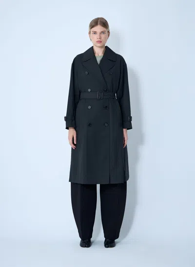 Max Mara Rain Trench Coat In Black