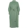 Max Mara Canvas Trench Coat In Green