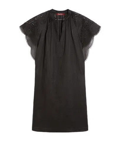 MAX MARA MAX MARA STUDIO ASTOR V-NECK MINI DRESS