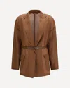 Max Mara Belted Jacket In Brown