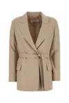 Max Mara Giacca Randers In Misto Lana Cappuccino Donna