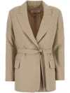 Max Mara Giacca Randers In Misto Lana Cappuccino Donna In Nude