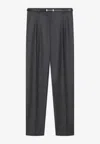 Max Mara Rania Wool Tailored Pants In Black