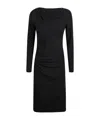 Max Mara Raoul Abito Draped Midi Dress In Black